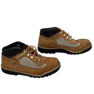 Timberland Mens Euro Hiker Boots Size 7M Tan Leather & Fabric Upper Durable